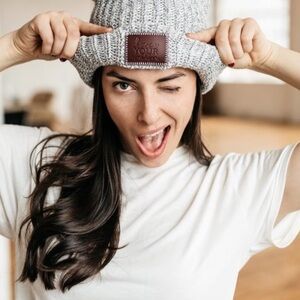 NWOT Love Your Melon Cotton Chunky Knit Beanie w/ Pom Pom